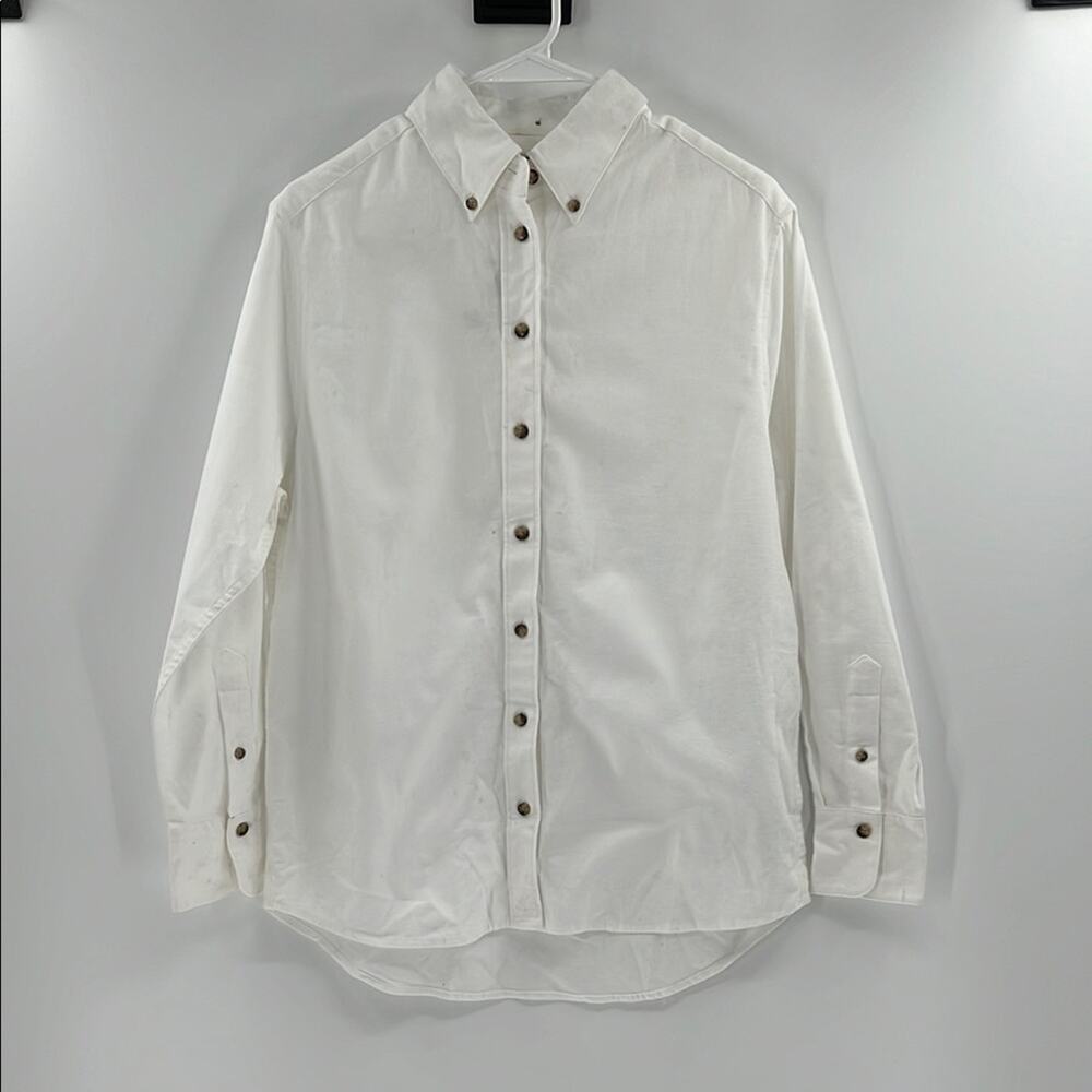 Madewell Women's Oversized Button-Up Shirt in Oxford - White - XXS - NWT